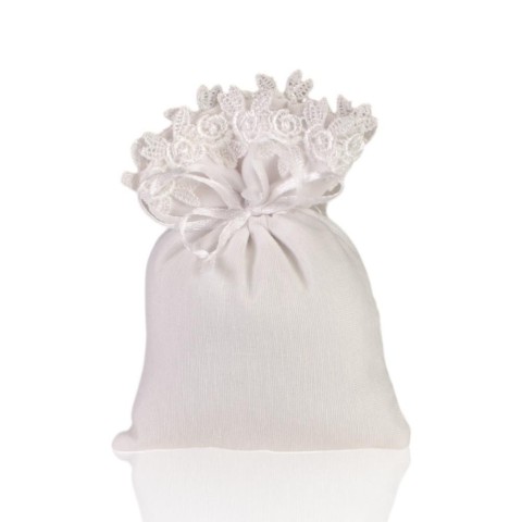 SACCHETTO CON MACRAME BIANCO